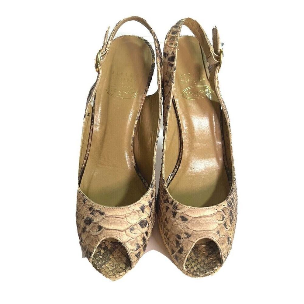 Stuart Weitzman For Scoop Snake Platform Heels Sa… - image 7